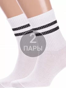 Комплект из 2 пар спортивных носков Hobby Line, 2-нус80159-52-07, БЕЛЫЕ