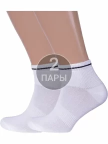 Комплект из 2 пар спортивных носков Рина+, 2-А 12, БЕЛЫЕ