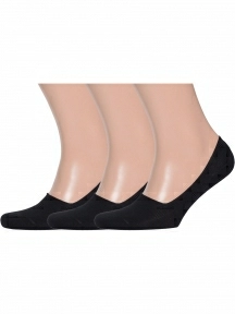 Комплект из 3 пар мужских подследников Grinston socks (PINGONS) ЧЕРНЫЕ (3-20D4)