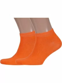 Комплект из 2 пар мужских коротких спортивных носков ХОХ, 2-SPM-180, ОРАНЖЕВЫЕ