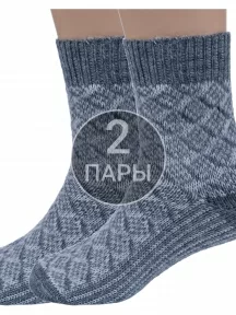 Комплект из 2 пар детских полушерстяных носков RuSocks (Орудьевский трикотаж), 2-Д-382, СЕРЫЕ, рис. 3