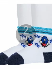 Комплект из 2 пар детских носков "Борисоглебский трикотаж", 2-8СМ1005/1, БЕЛЫЕ