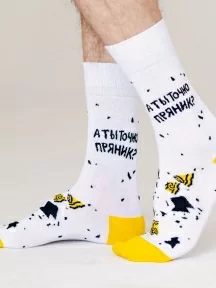 Носки unisex St. Friday Socks, GR-1413-02/08/19, "А не Спанч Боб ли ты случаем?"