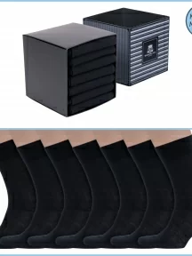 Набор мужских носков из микромодала, 7 пар (ТМ Grinston socks), PG-15D7-7, черные