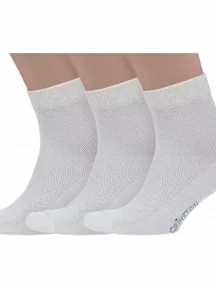 Комплект из 3 пар мужских носков Grinston socks (PINGONS) из микромодала и льна, 3-15D32, НАТУРАЛЬНЫЕ
