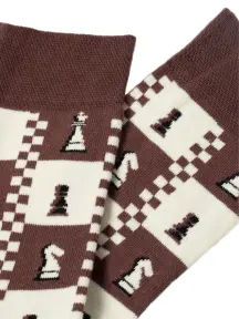 Носки унисекс SOXY CHESS Брестские (БЧК) рис. 147, коричневый (21С4200К)