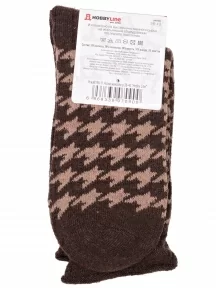 Женские теплые носки с ослабленной резинкой Hobby Line, Нжа6199-11, КОРИЧНЕВЫЕ