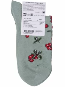 Женские носки Брестские (БЧК), 16с1102, рис. 671 СЕРО-ЗЕЛЕНЫЕ