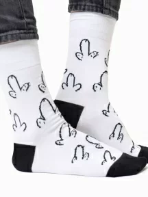 Носки unisex St. Friday Socks, 536-2, "Белые кактусы в ассортименте"