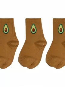 Комплект из 3 пар детских носков Гамма, 3-С1614, ГОРЧИЧНЫЕ