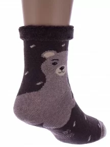 Детские махровые носки RuSocks (Орудьевский трикотаж), Д3-33490, КОРИЧНЕВЫЕ