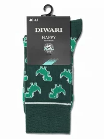 Мужские носки DiWaRi, 20С-37СП, рис. 143, ТЕМНО-ЗЕЛЕНЫЕ