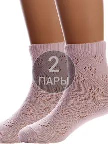 Комплект из 2 пар детских носков Conte kids рис. 696, СВЕТЛО-РОЗОВЫЕ (2-20С-204СП)