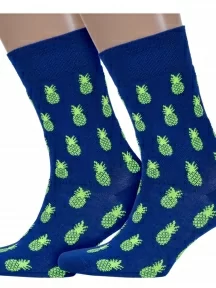 Комплект из 2 пар мужских носков DiWaRi, 2-20С-37СП, рис. 145, СИНИЕ