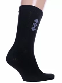 Мужские носки Альтаир, С45, ЧЕРНЫЕ с серым