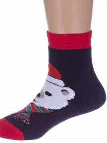 Комплект из 2 пар детских махровых носков "Красная ветка", 2-С-1607, СИНИЕ