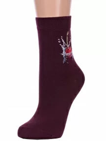 Женские носки Брестские (БЧК), 14с1100, рис. 607, ЕЖЕВИЧНЫЕ