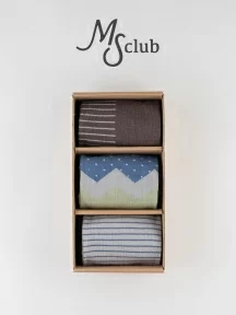 Набор из 3 пар мужских носков MSCLUB №М50, ВИ3-НМ50, микс 2 "Лесной"