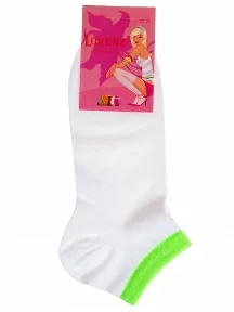 Детские носки LORENZline, П21, БЕЛЫЕ с салатовым (д)
