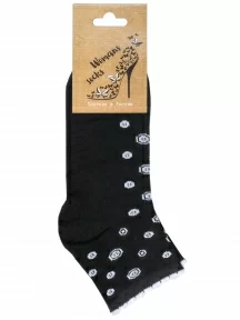 Женские носки Альтаир, С211, ЧЕРНЫЕ с белыми пуговицами