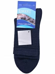 Женские полушерстяные носки LORENZline, В28, СИНИЕ