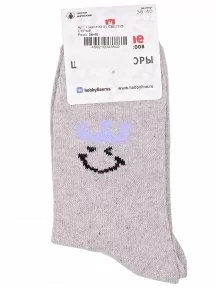 Женские теплые носки Hobby Line, Нжа6190-01, СВЕТЛО-СЕРЫЕ