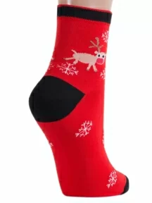 Женские носки LORENZline, Д107, КРАСНО-ЧЕРНЫЕ