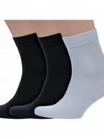 Комплект из 3 пар мужских носков Grinston socks (PINGONS) из 100% хлопка, 3-15D12, микс 2