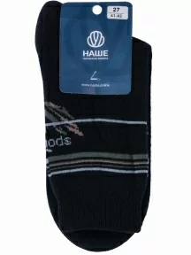 Мужские махровые носки "НАШЕ" Смоленской чулочной фабрики, 531С1, рис. 1, ЧЕРНЫЕ №1