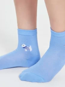 Детские носки LORENZline, Л101, ГОЛУБЫЕ с собачкой