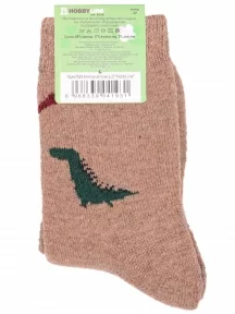 Детские теплые махровые носки Hobby Line, 7629-6, КОРИЧНЕВЫЕ