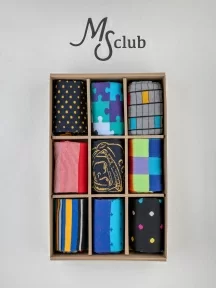 Набор из 9 пар мужских носков MSCLUB №М03, ВИ9-НМ03, "Космический сон"