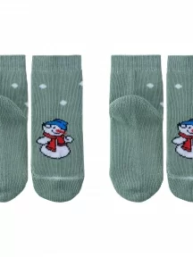 Комплект из 2 пар детских махровых носков Альтаир, 2-С90, САЛАТОВЫЕ