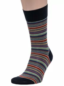 Набор мужских носков из мерсеризованного хлопка, 6 пар (ТМ Sergio di Calze), PG-16SC3-6, ЧЕРНЫЕ