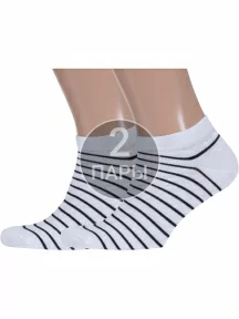 Комплект из 2 пар мужских носков ХОХ, 2-SPM-177, БЕЛО-ЧЕРНЫЕ