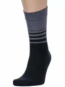 Мужские носки "Борисоглебский трикотаж", 4С960, ЧЕРНО-СЕРЫЕ