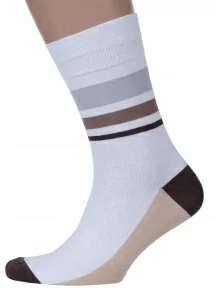 Мужские носки MSCLUB №М46, nm-529, БЕЛЫЕ