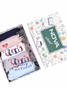 Набор из 5 пар детских носков Красная ветка, School Box #1, микс 5