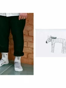 Носки unisex St. Friday Socks, 572-2, "Зебра это зебра"