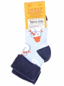 Детские махровые носки LORENZline, Л14, ГОЛУБЫЕ С ТЕМНО-СИНИМ