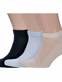 Комплект из 3 пар бамбуковых носков Grinston socks (PINGONS), 3-15D33, микс 6