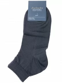 Мужские носки в сеточку RuSocks (Орудьевский трикотаж), М3-23810, ТЕМНО-СЕРЫЕ