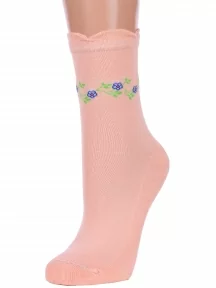 Женские бамбуковые носки с махровым следом LORENZline, Б8, ПЕРСИКОВЫЕ