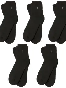 Комплект из 5 пар детских махровых носков RuSocks (Орудьевский трикотаж) ЧЕРНЫЕ (5-Д-94)