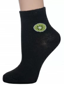Женские носки Hobby Line, 3111-06, ЧЕРНЫЕ "Киви"