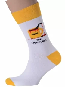 Комплект из 2 пар мужских носков MSCLUB №М18, 2-nm-213Э, "Kiss the librarian"