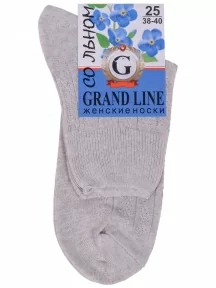 Женские носки со льном GRAND LINE, ЖЛ-17, ЛЕН