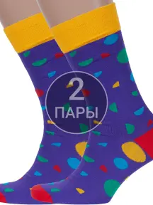 Комплект из 2 пар мужских носков LORENZLine ФИОЛЕТОВЫЕ (2-Е39)