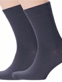 Комплект из 2 пар мужских носков Брестские (БЧК), 2-14С2122, рис. 000, ТЕМНО-СЕРЫЕ