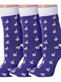 Комплект из 3 пар женских носков Flappers Peppers, 3-ФПЖ, 1МБ19Ж/20, МУЛЬТИКОЛОР